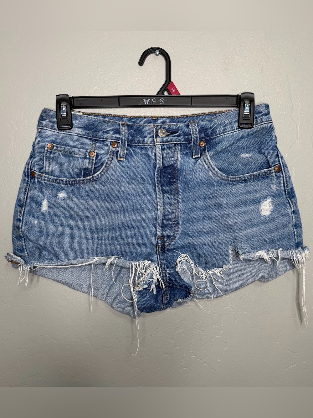 LEVI'S 501 Original Fit Women’s Denim Jean Micro Shorts Sz 30